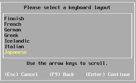 Please select a keyboard layout