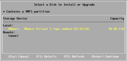 Select a Disk to Install